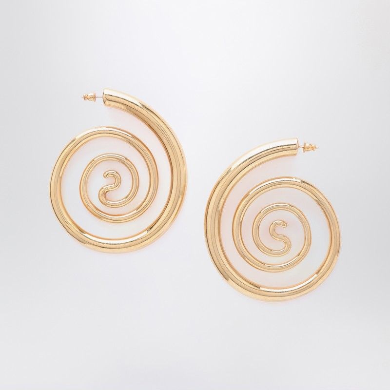 PANCONESI Large Spiral Serpent Hoops Earrings