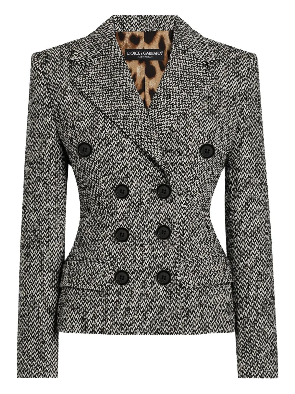 DOLCE & GABBANA Tweed Blazer - Double Breasted