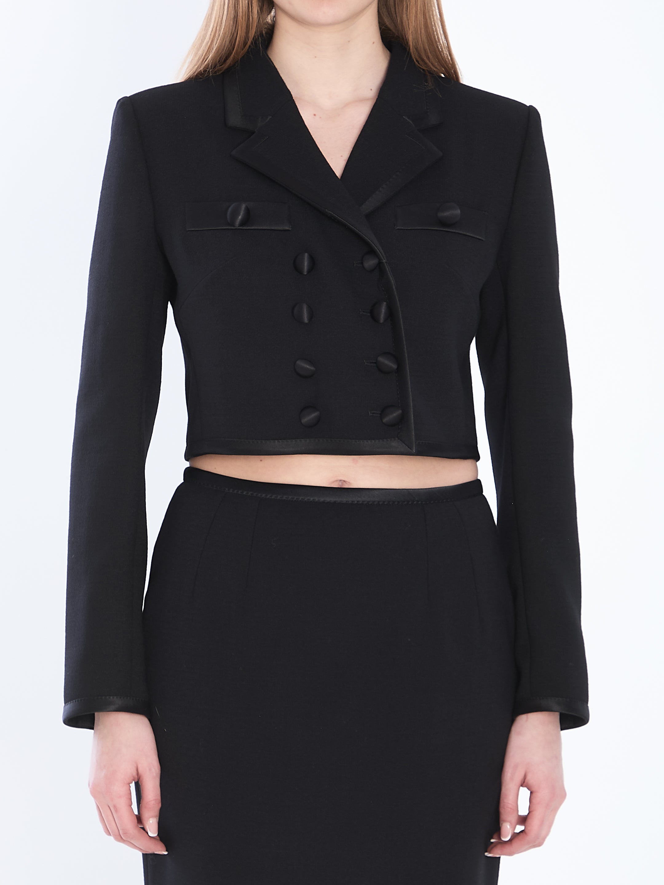DOLCE & GABBANA Mini Cropped Double-Breasted Jacket
