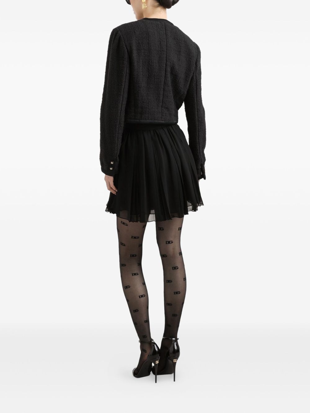 DOLCE & GABBANA Cotton Blend Jacket with Button Front Closure for Women