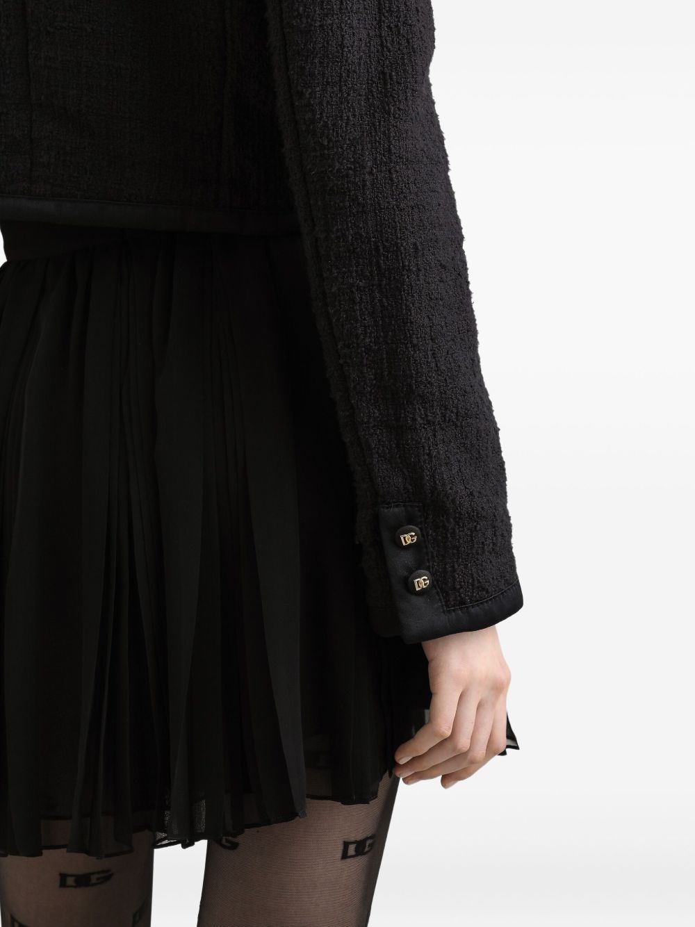 DOLCE & GABBANA Cotton Blend Jacket with Button Front Closure for Women