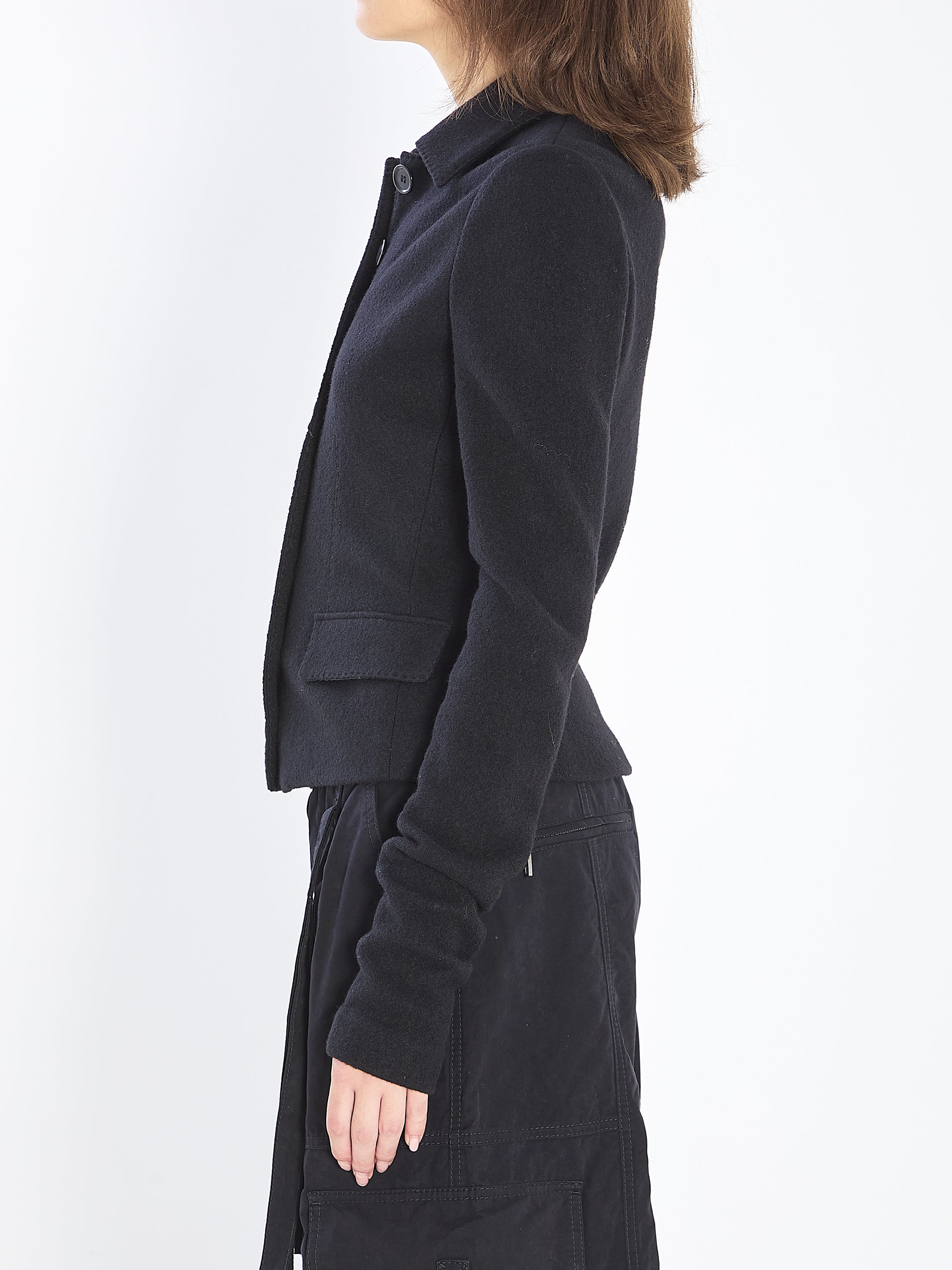 DOLCE & GABBANA Single-Breasted Wool Cloth Jacket - Size 42