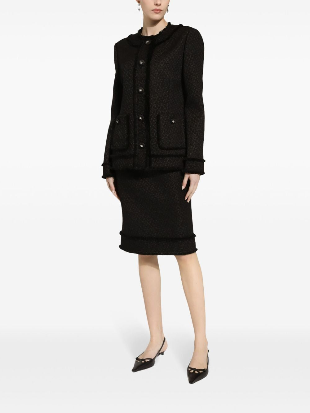 DOLCE & GABBANA Chic Tweed Blazer for Women