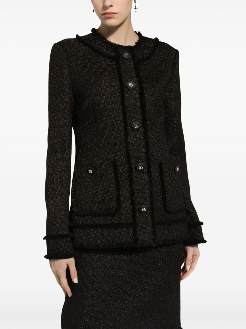 DOLCE & GABBANA Chic Tweed Blazer for Women