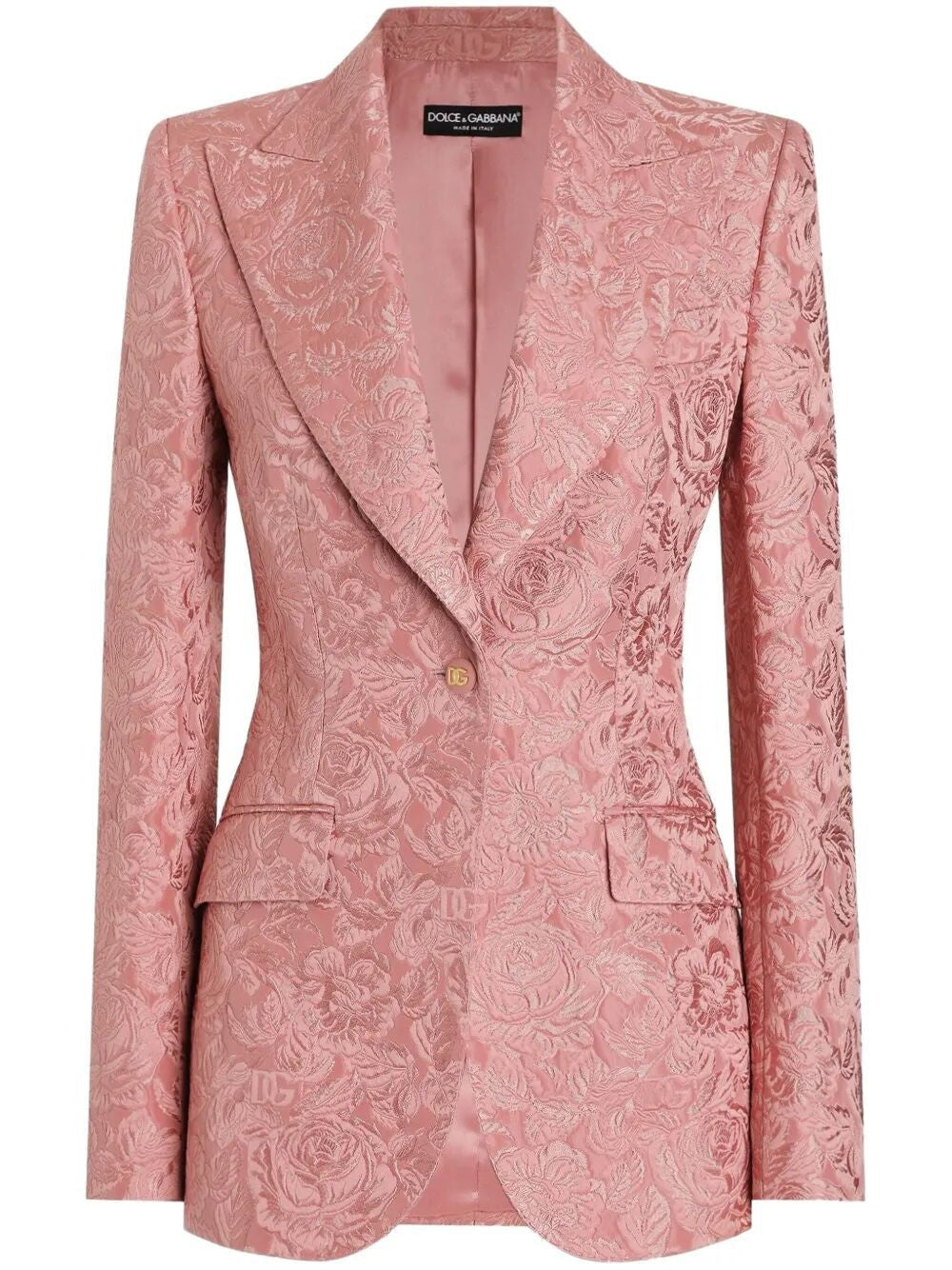 DOLCE & GABBANA Single-Breasted Floral Quilted Jacquard Turlington Jacket for Women
