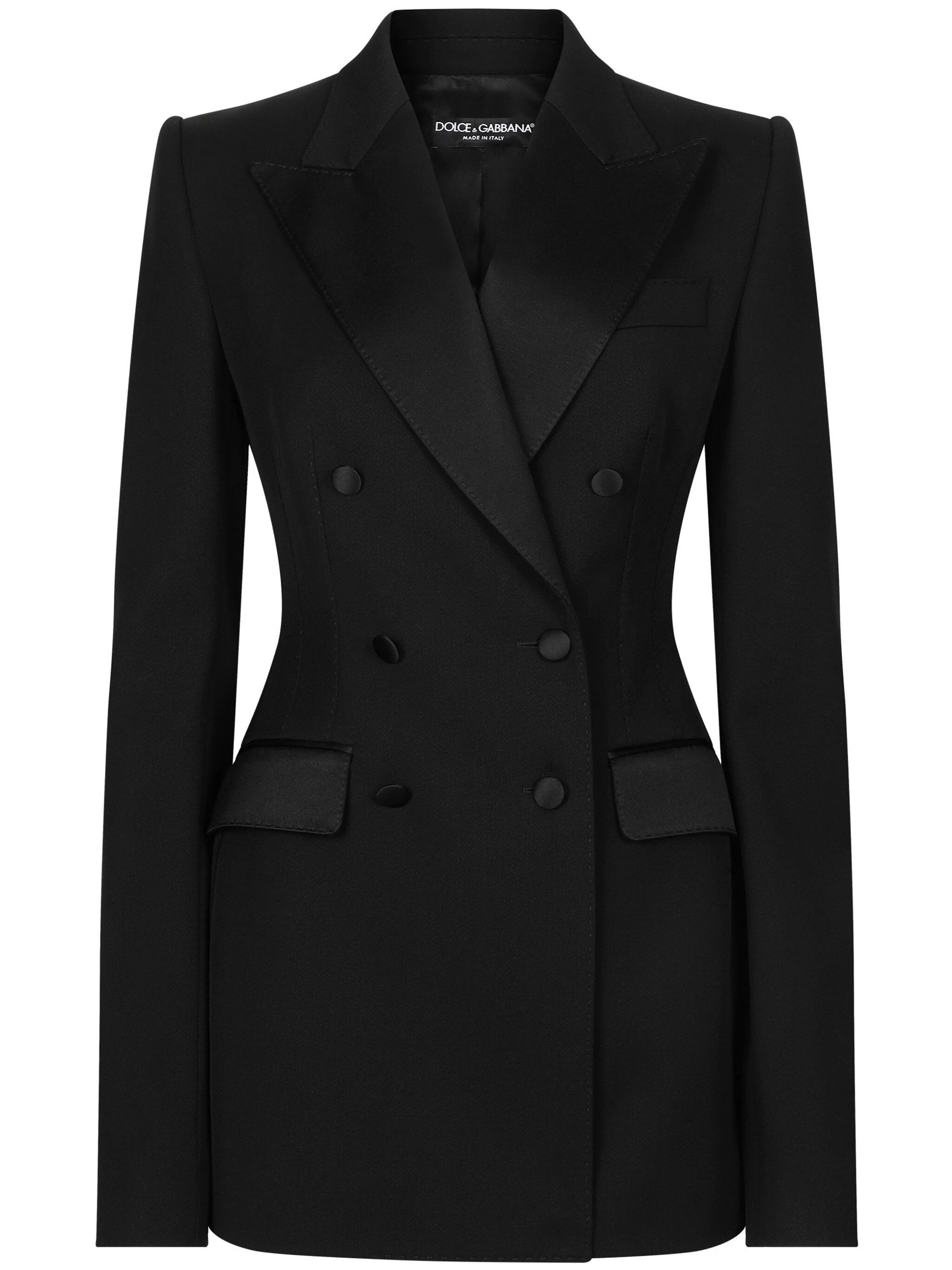 DOLCE & GABBANA Double-Breasted Wool Blazer for Women - FW25 Collection