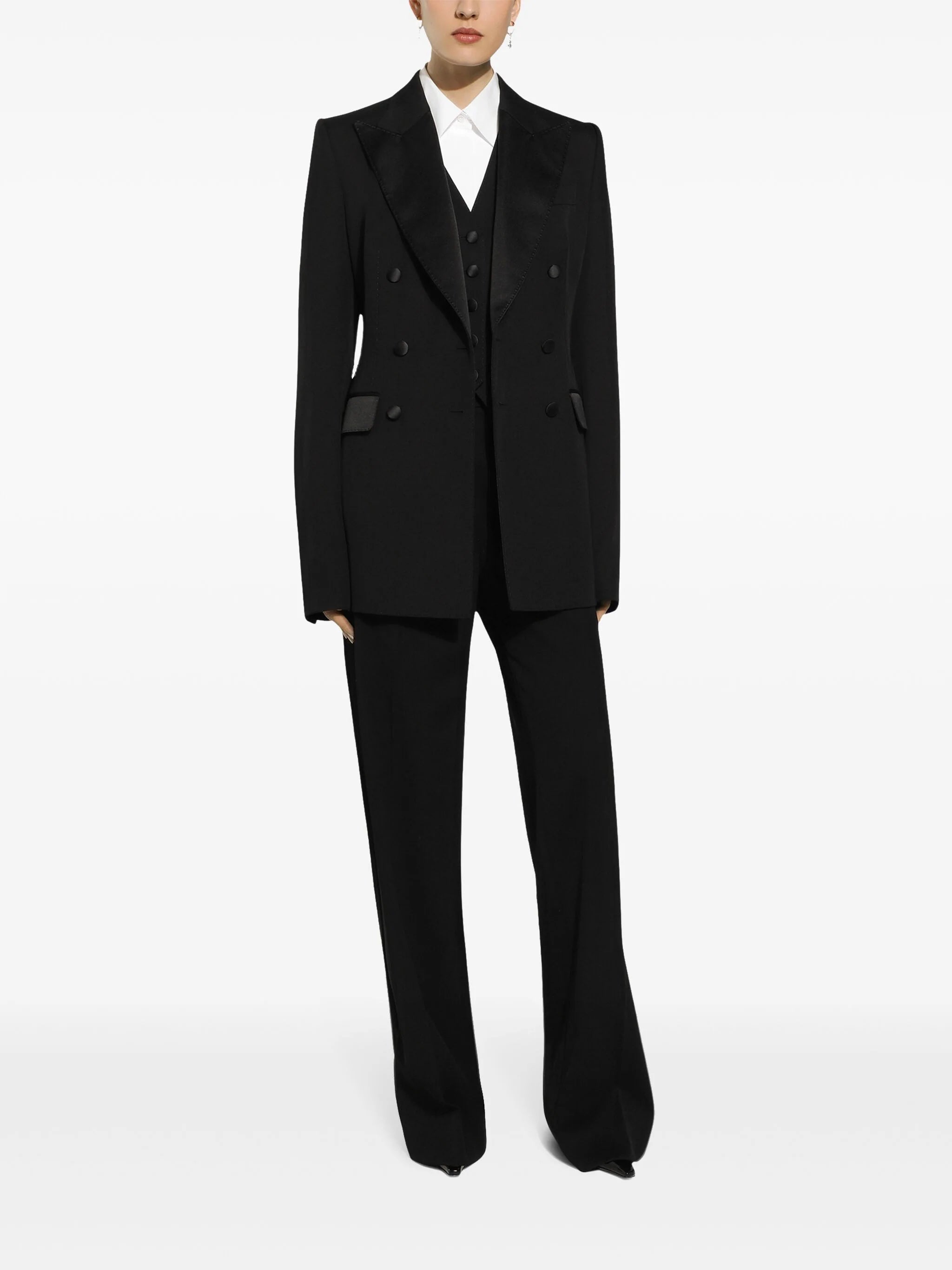 DOLCE & GABBANA Double-Breasted Wool Blazer for Women - FW25 Collection