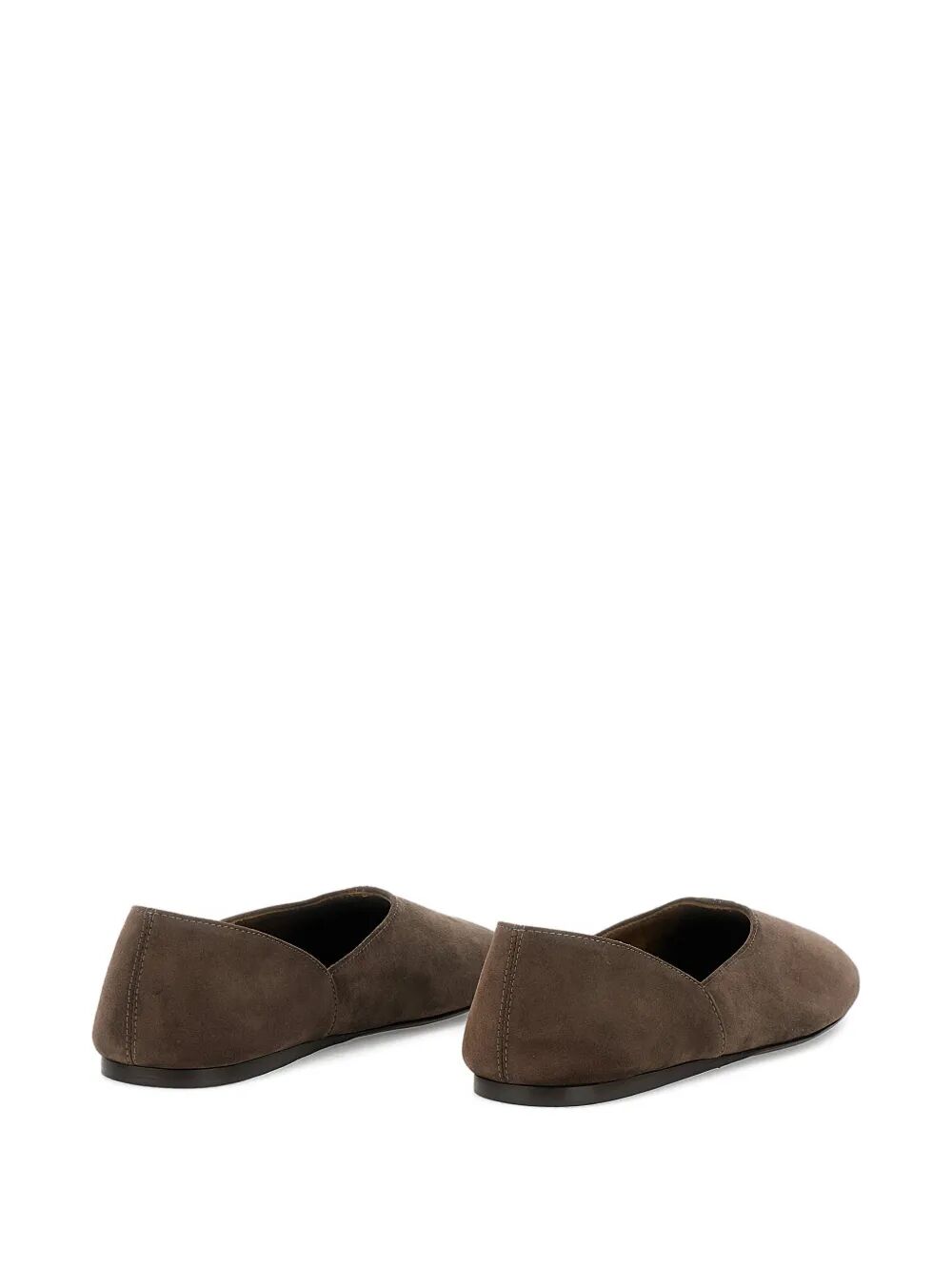 KHAITE Women’s Suede Slip-On Flat Shoes