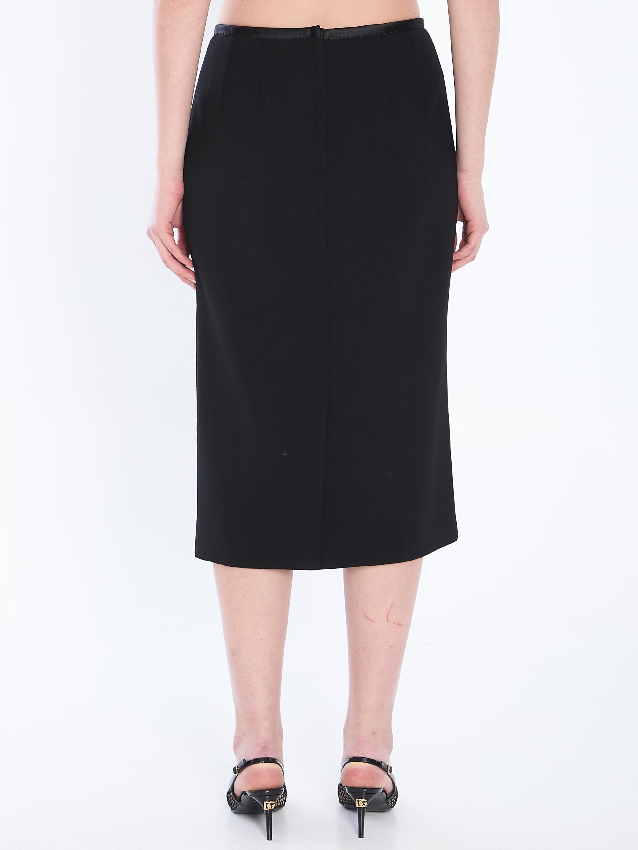 DOLCE & GABBANA Chic Pencil Longuette Skirt