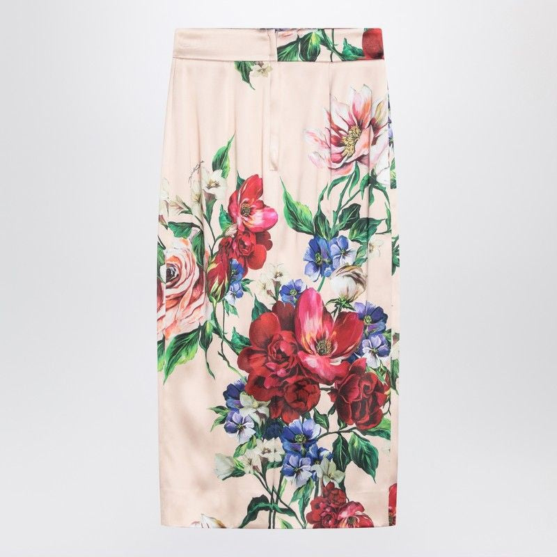 DOLCE & GABBANA Fiori Print Midi Skirt 40