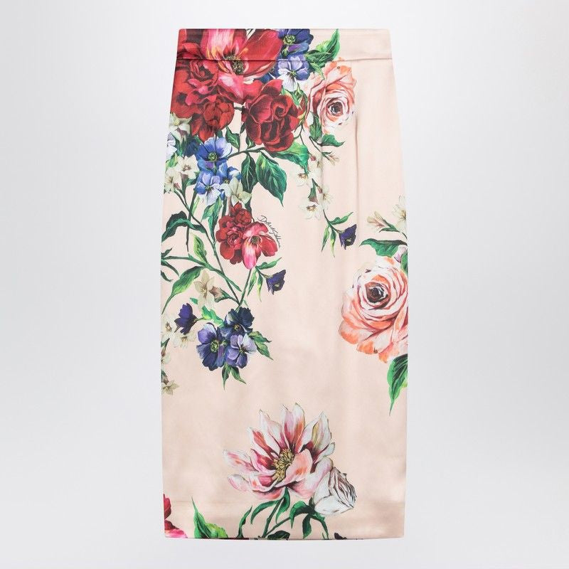 DOLCE & GABBANA Floral Print Longuette Skirt