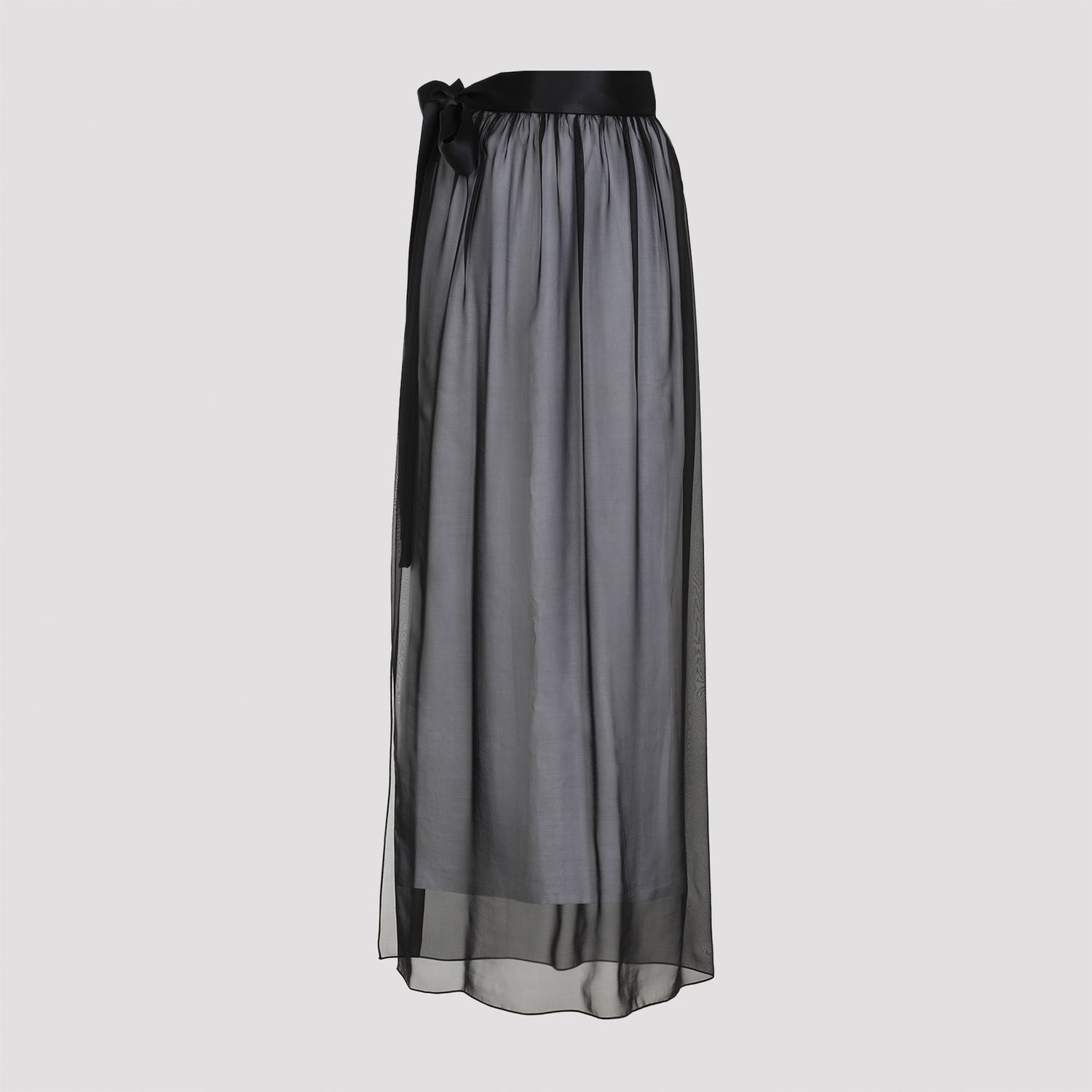 DOLCE & GABBANA Elegant Long Silk Chiffon Skirt