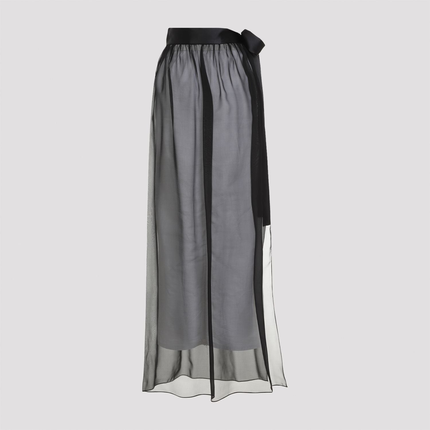 DOLCE & GABBANA Elegant Long Silk Chiffon Skirt