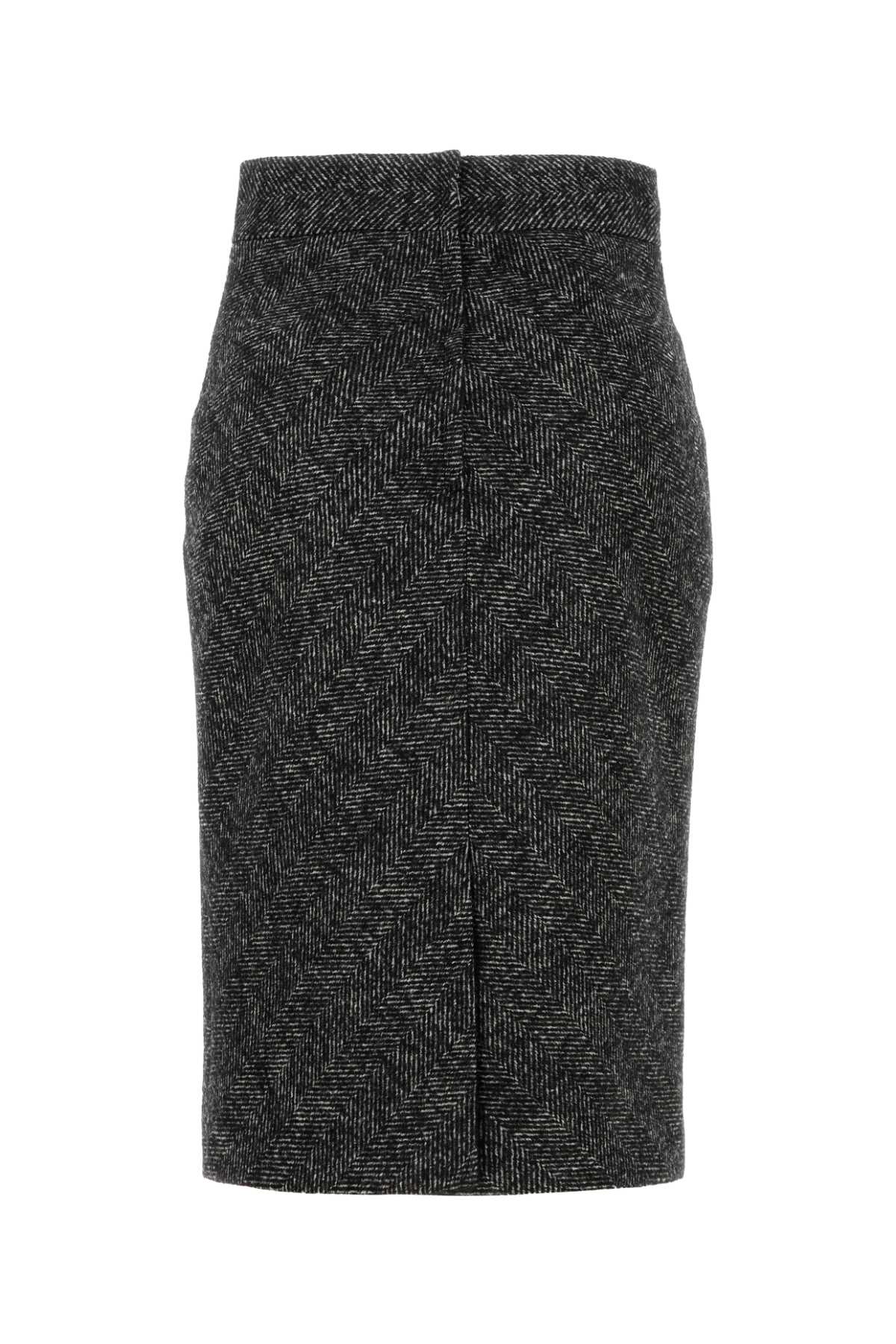 DOLCE & GABBANA Embroidered Wool Blend Mini Skirt for Women - FW25 Collection