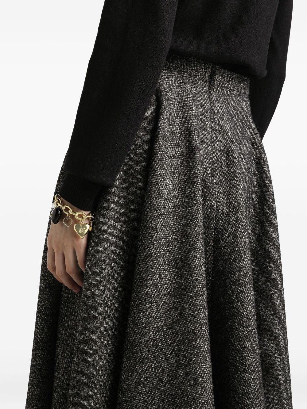 DOLCE & GABBANA Wool Skirt for Women - FW25 Collection