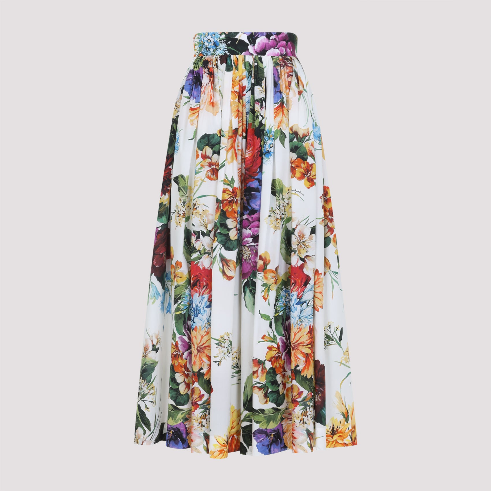 DOLCE & GABBANA Multicolour Cotton Skirt - FW25 Collection