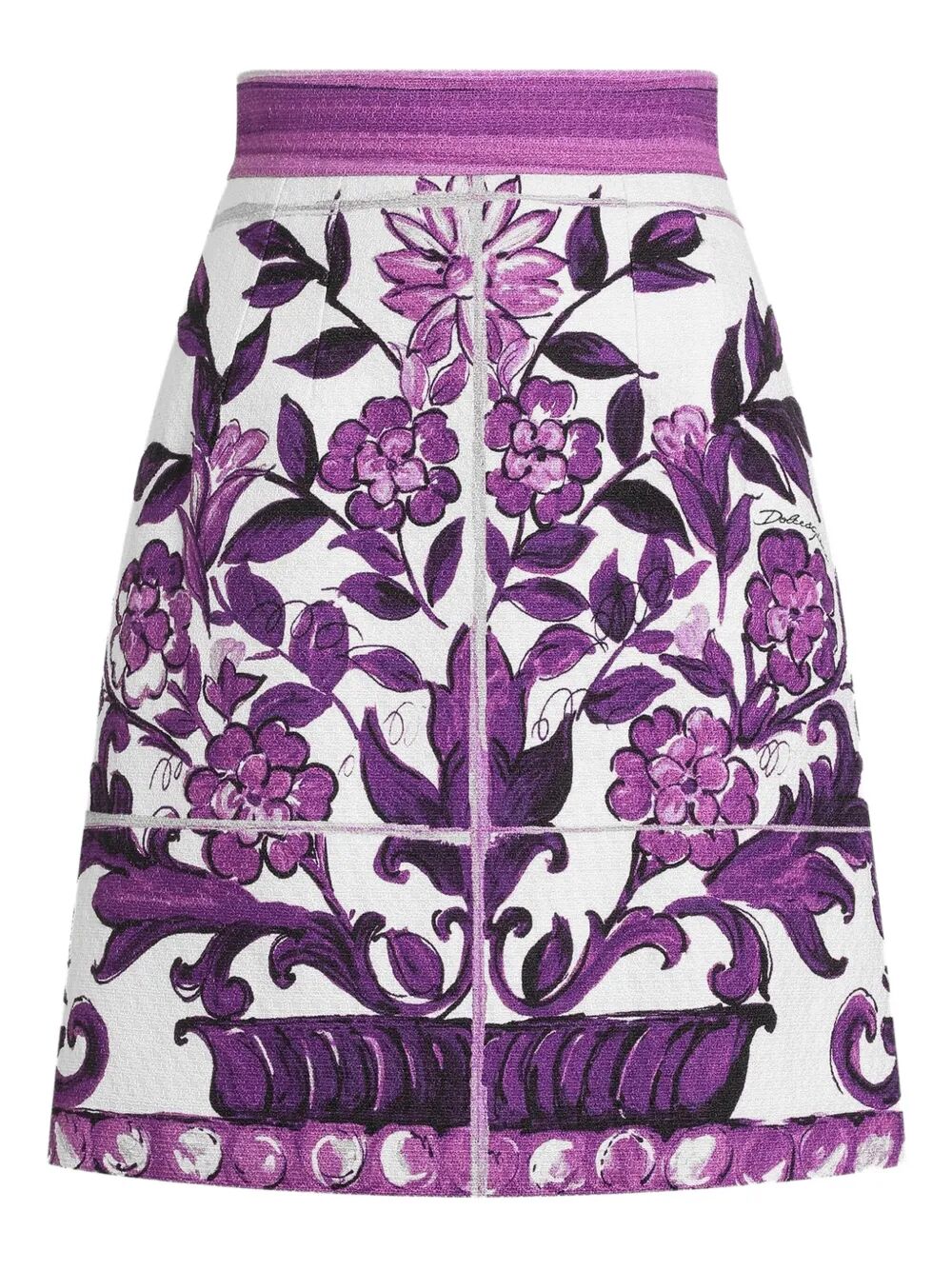 DOLCE & GABBANA Maiolica Print Mini Skirt for Women