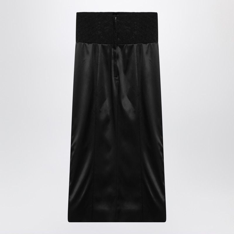 DOLCE & GABBANA Satin Mini Skirt for Women - SS25 Collection
