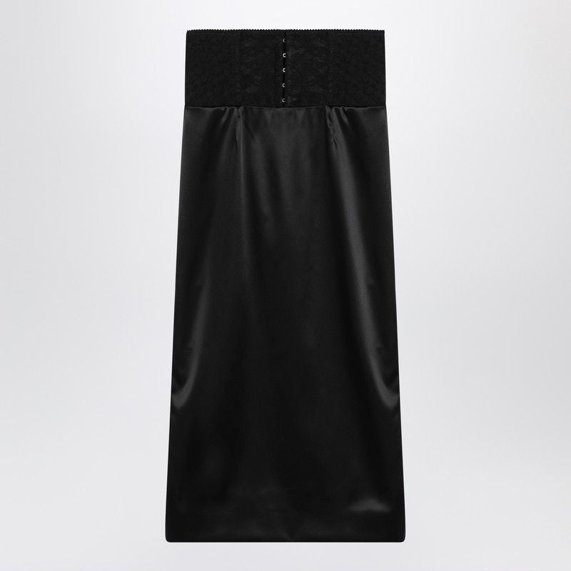DOLCE & GABBANA Satin Mini Skirt for Women - SS25 Collection