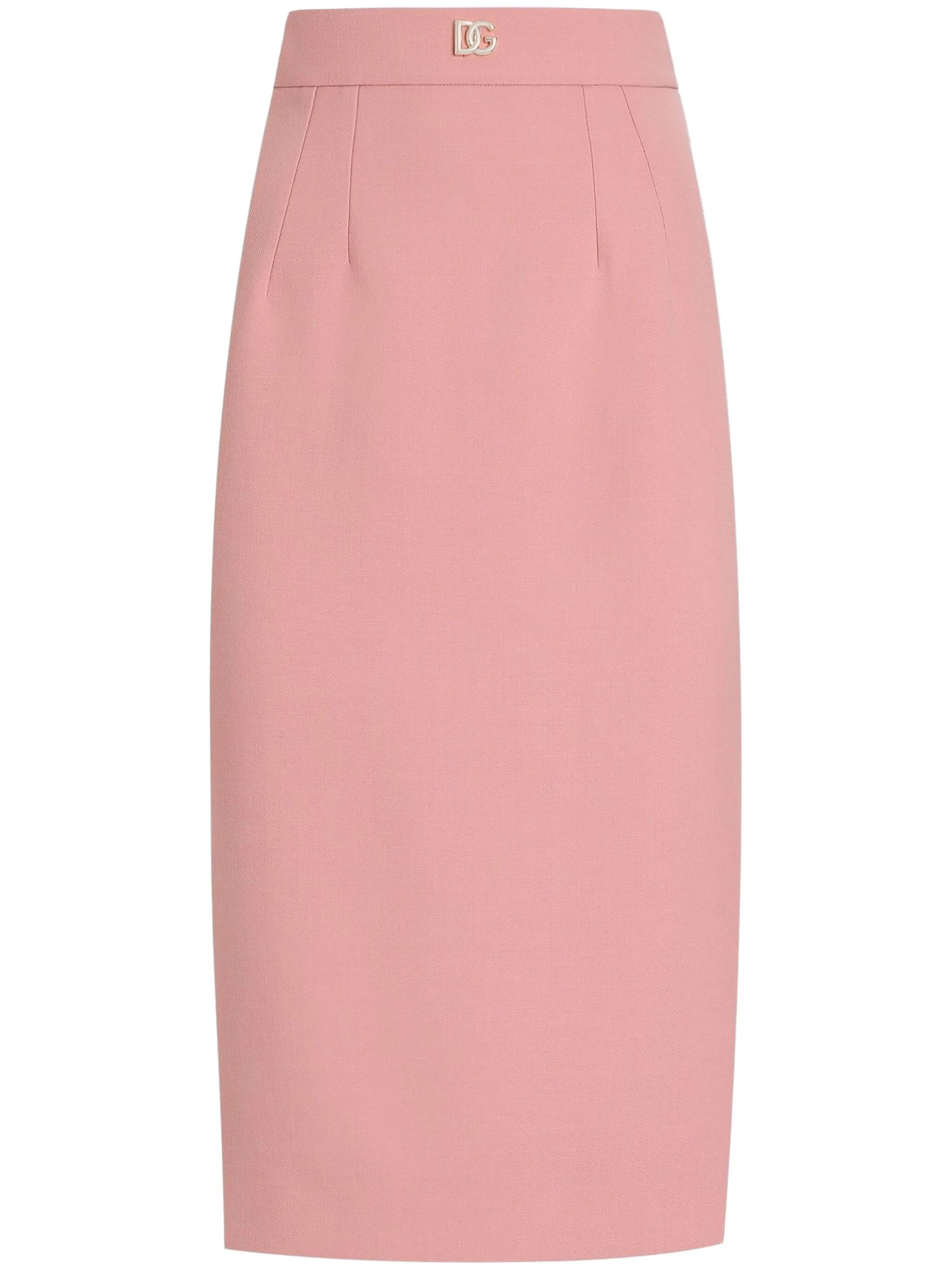 DOLCE & GABBANA High-Waisted Mini Pencil Skirt with DG Logo - Size 40