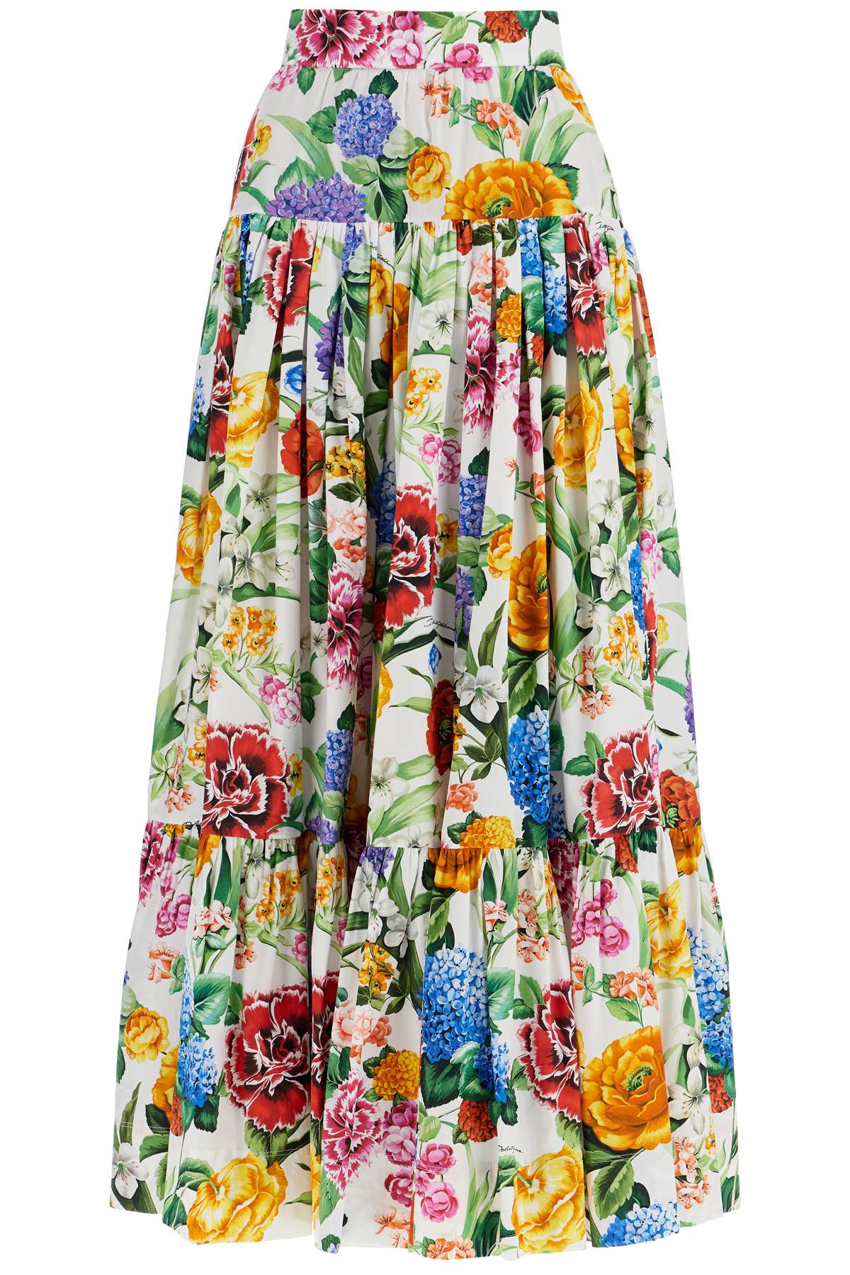 DOLCE & GABBANA Floral Printed Cotton Mini Skirt for Women - SS25