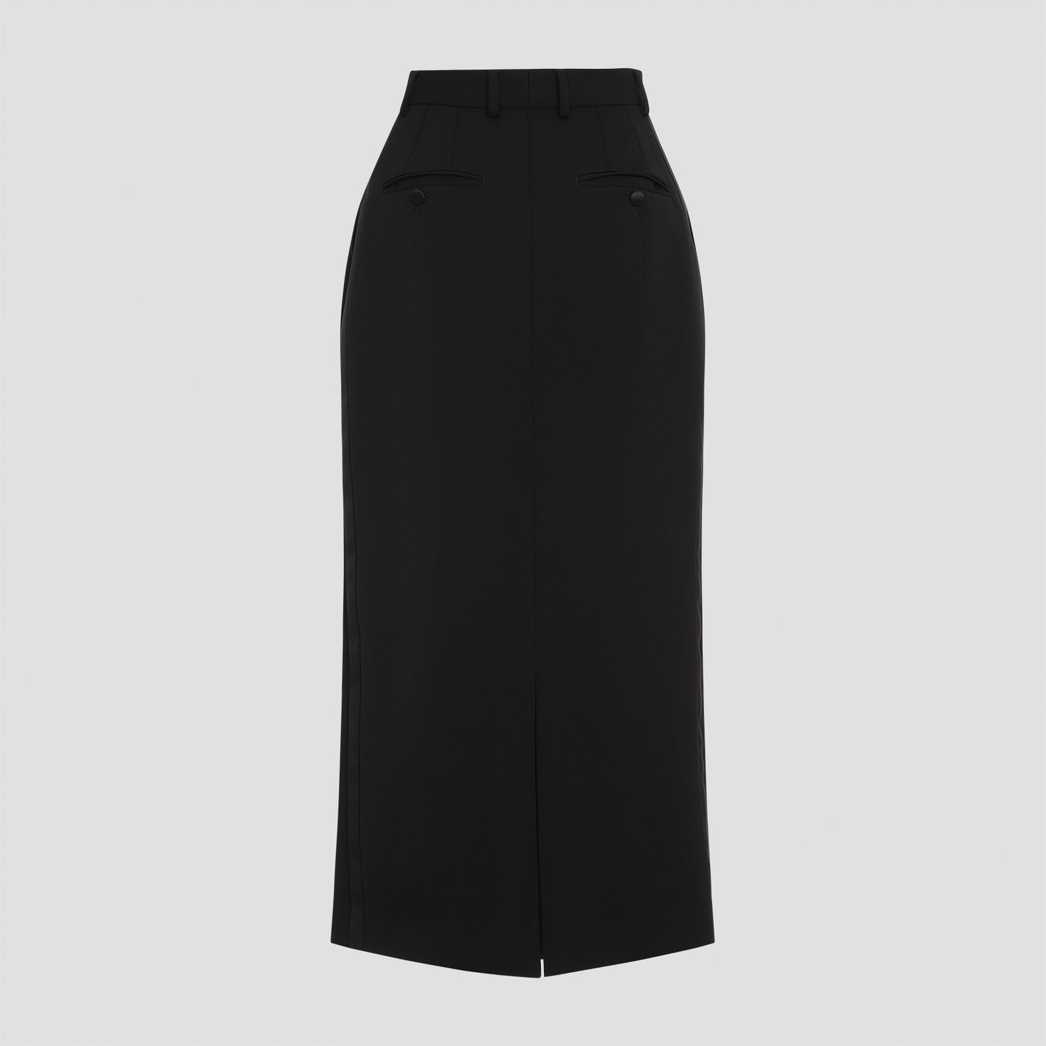 DOLCE & GABBANA Tailored Gabardine Wool Pencil Skirt
