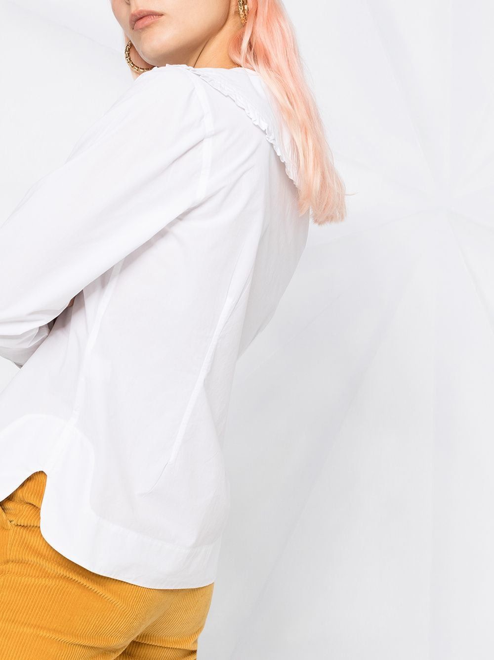 GANNI Chic Peter Pan Collar Shirt - Size 38 FR