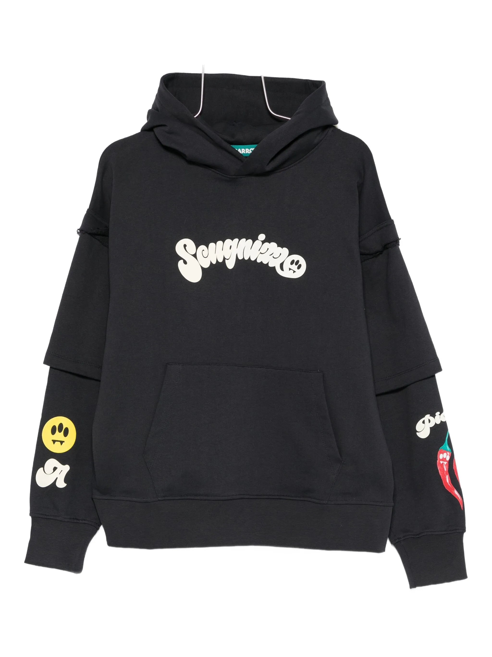 BARROW Double-Layered Unisex Hoodie with Scugnizz Print