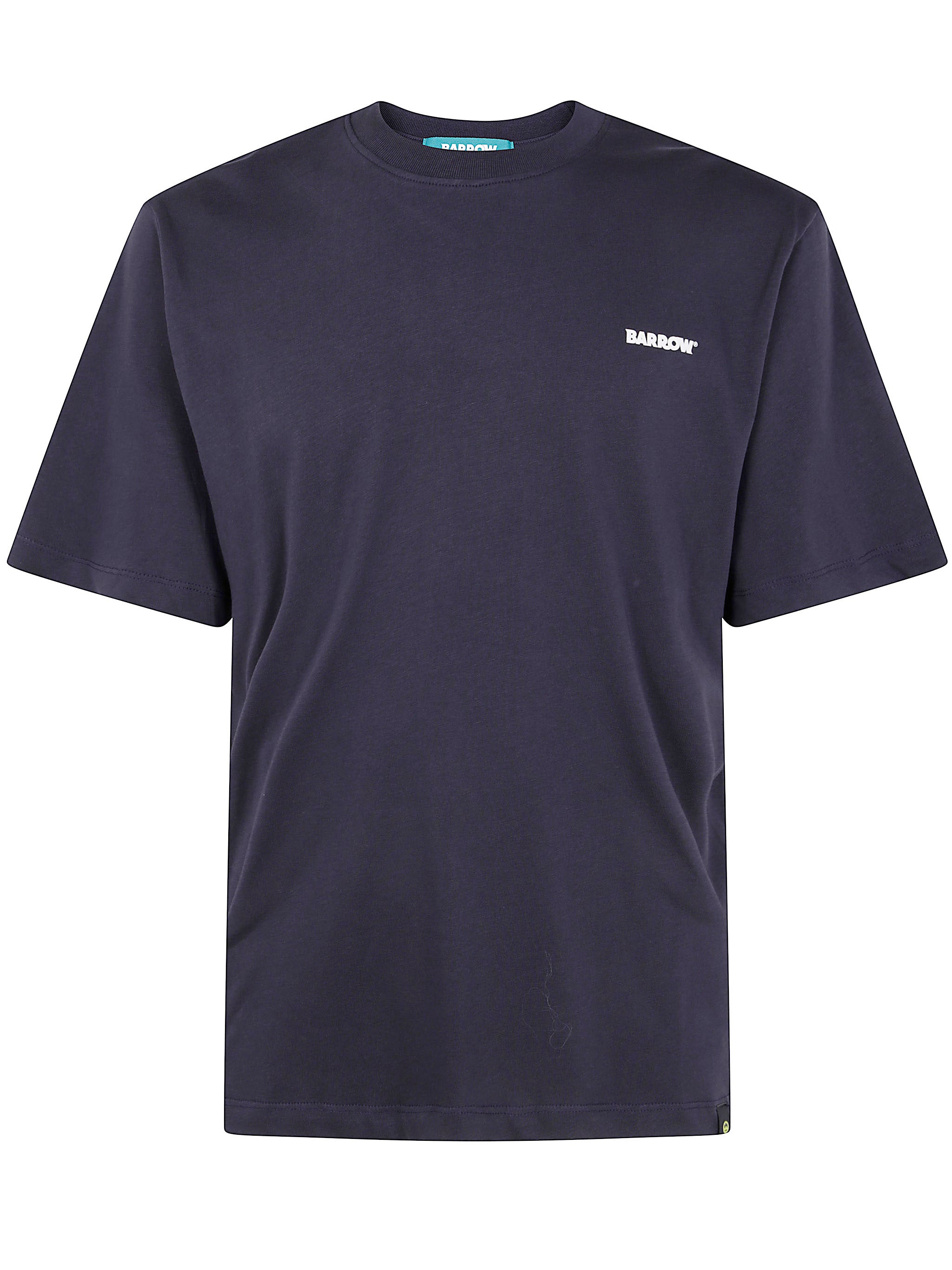 BARROW Men's Crew Neck T-Shirt with Logo and Smiley Face