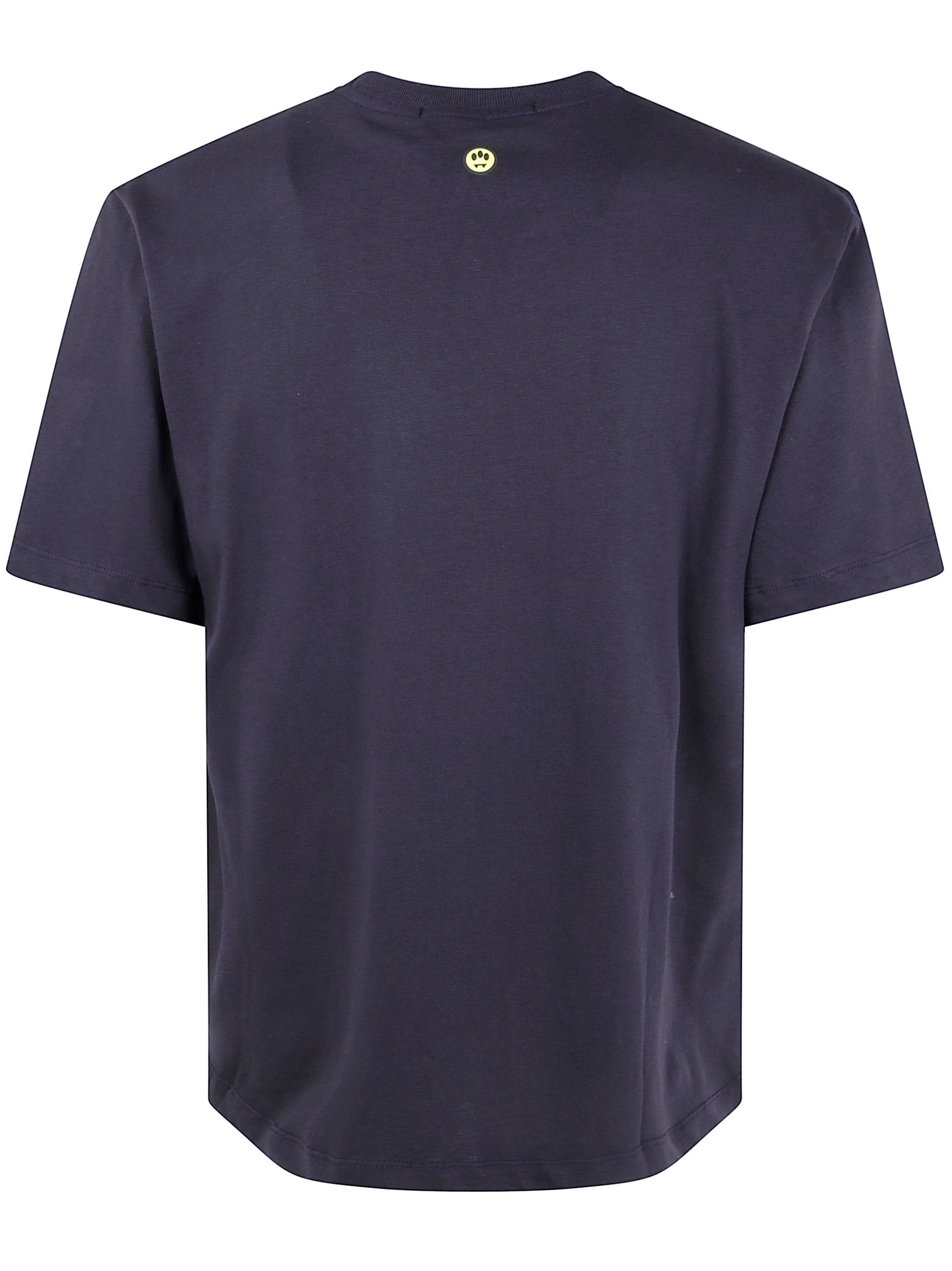 BARROW Men's Crew Neck T-Shirt with Logo and Smiley Face