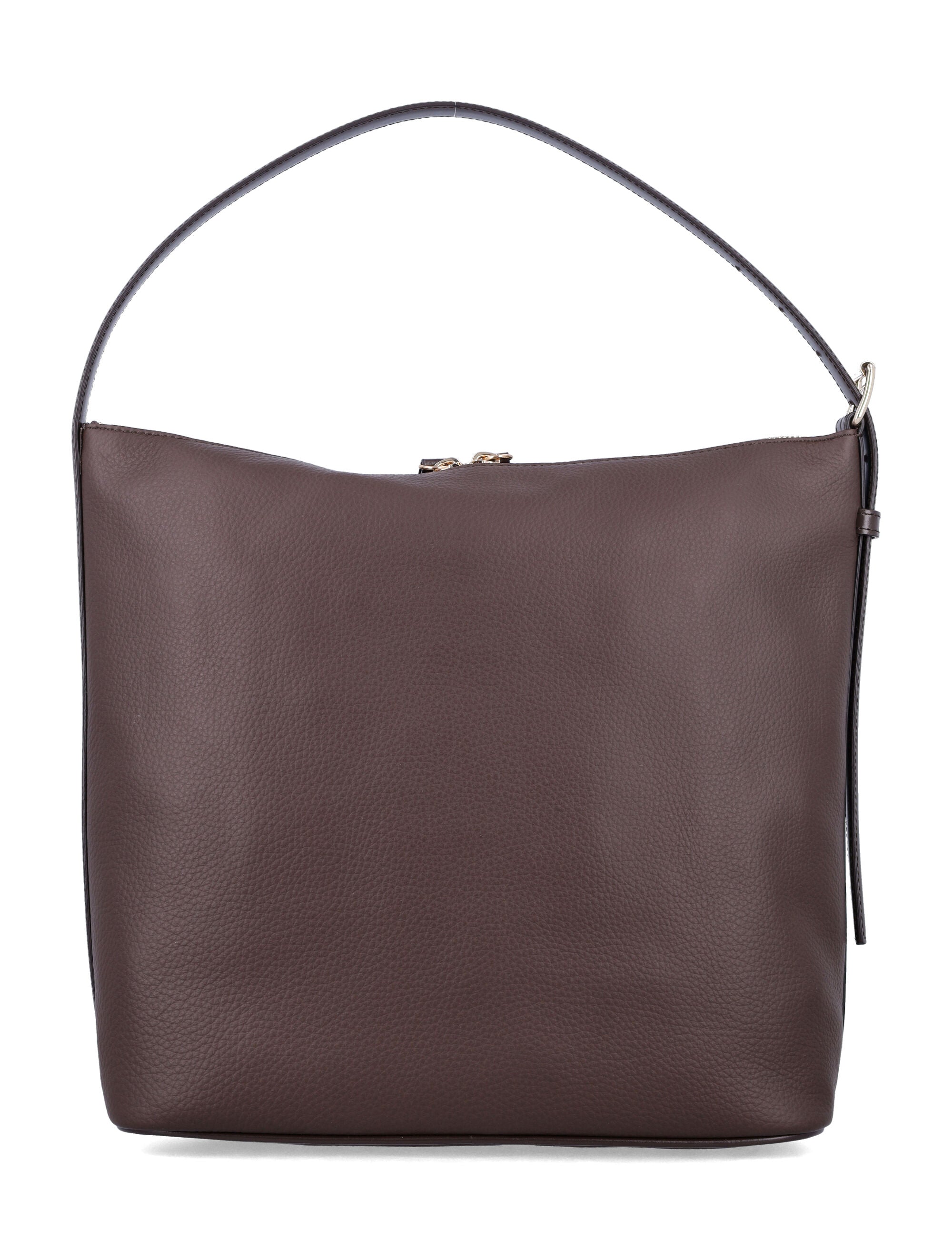 A.P.C. Large Double Zip Leather Handbag