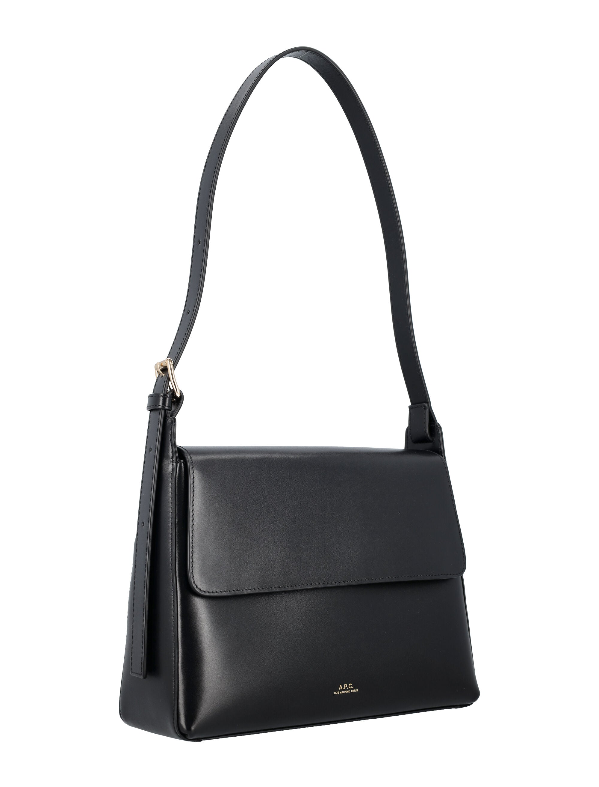 A.P.C. Mini Virginie Flap Handbag - 19cm x 25cm x 7cm