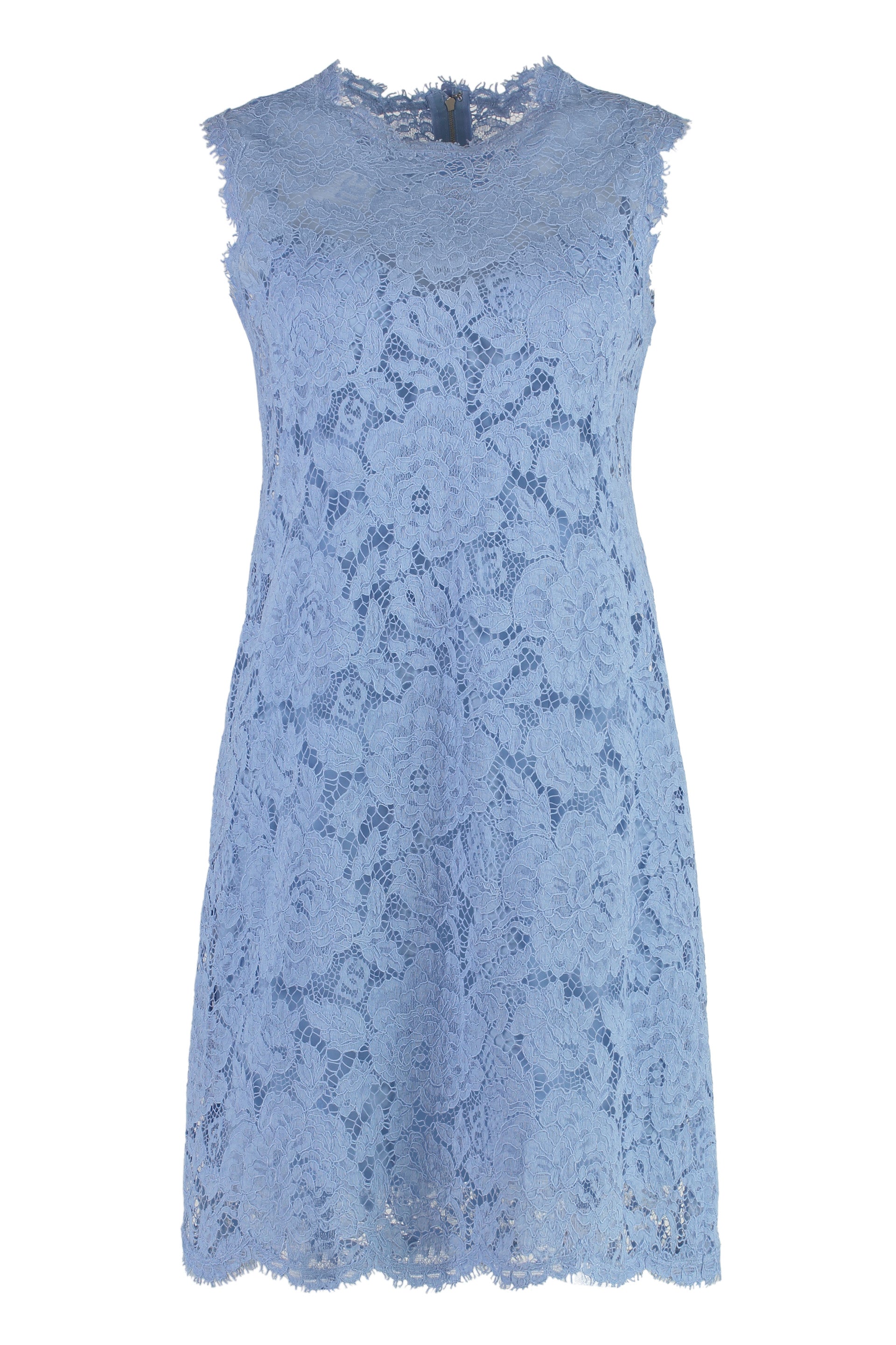 DOLCE & GABBANA Lace Scalloped Hem Dress