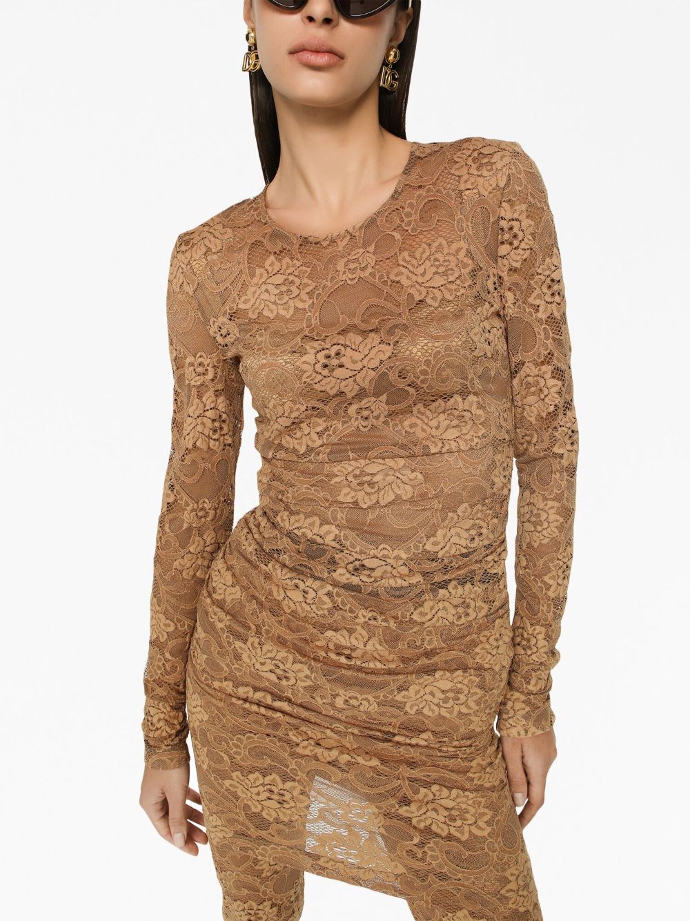 DOLCE & GABBANA Mini Floral Lace Dress