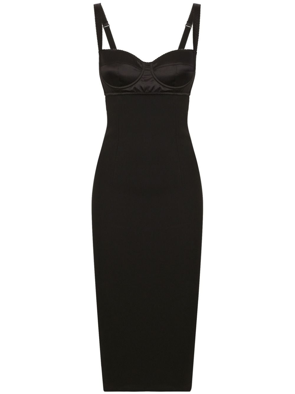 DOLCE & GABBANA Chic Midi Pencil Dress with Bustier Neckline