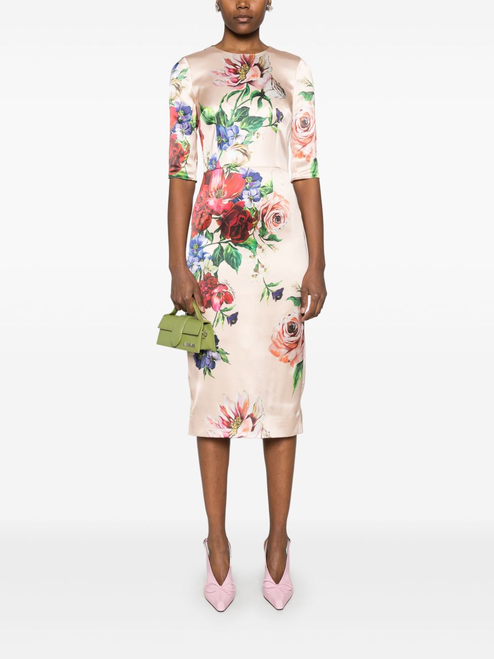DOLCE & GABBANA Floral Print Midi Dress