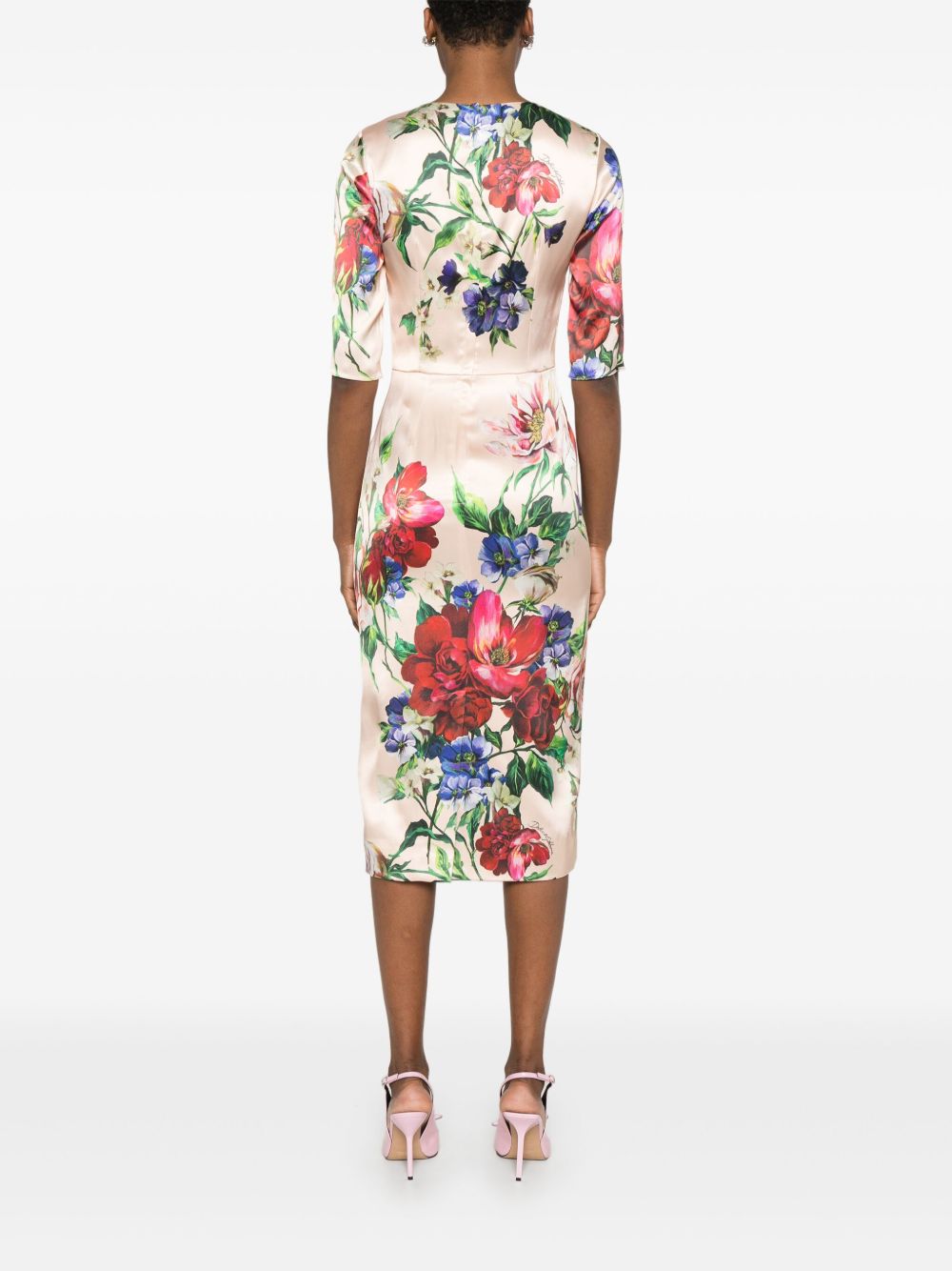 DOLCE & GABBANA Floral Print Midi Dress