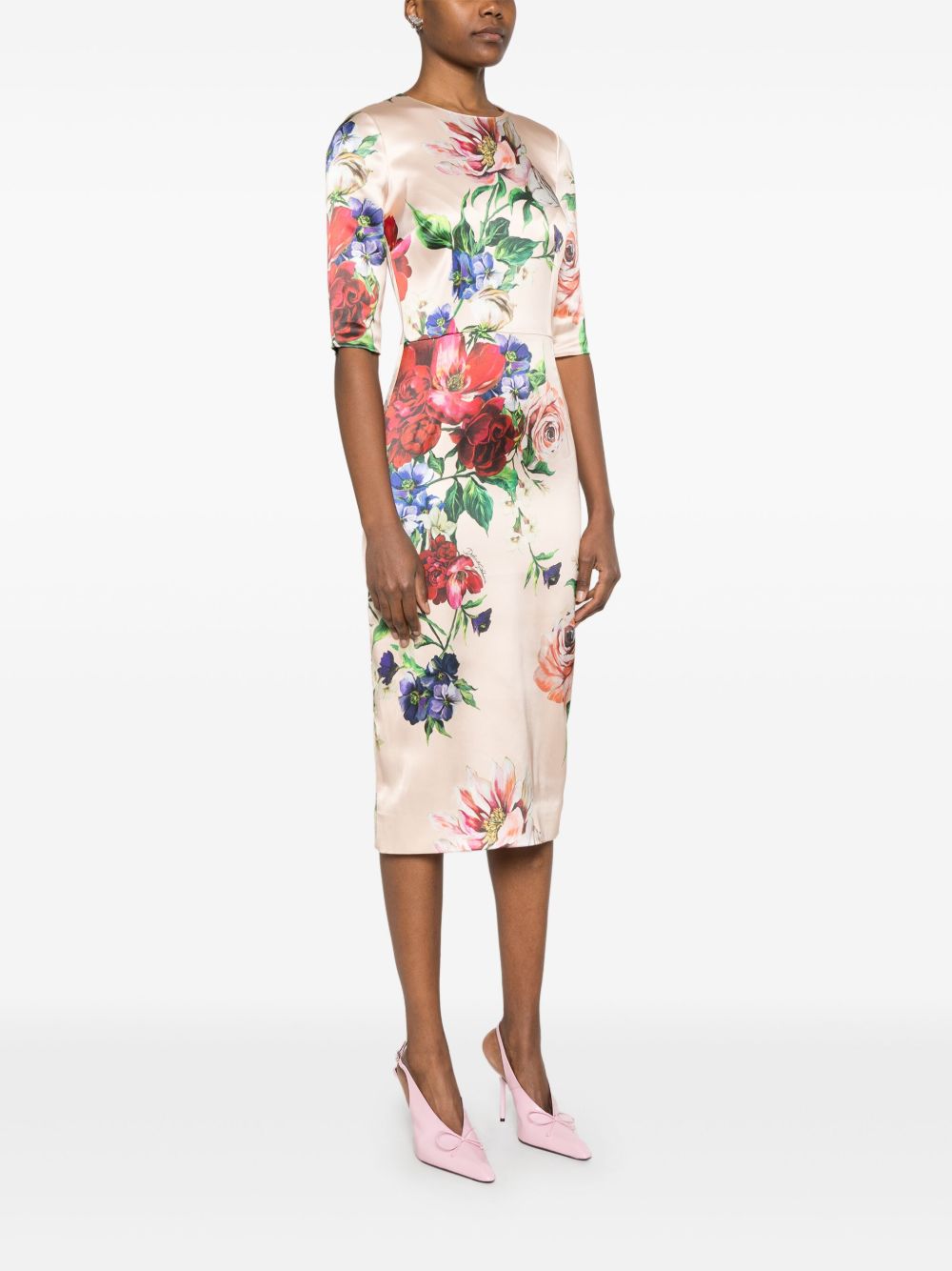 DOLCE & GABBANA Floral Print Midi Dress