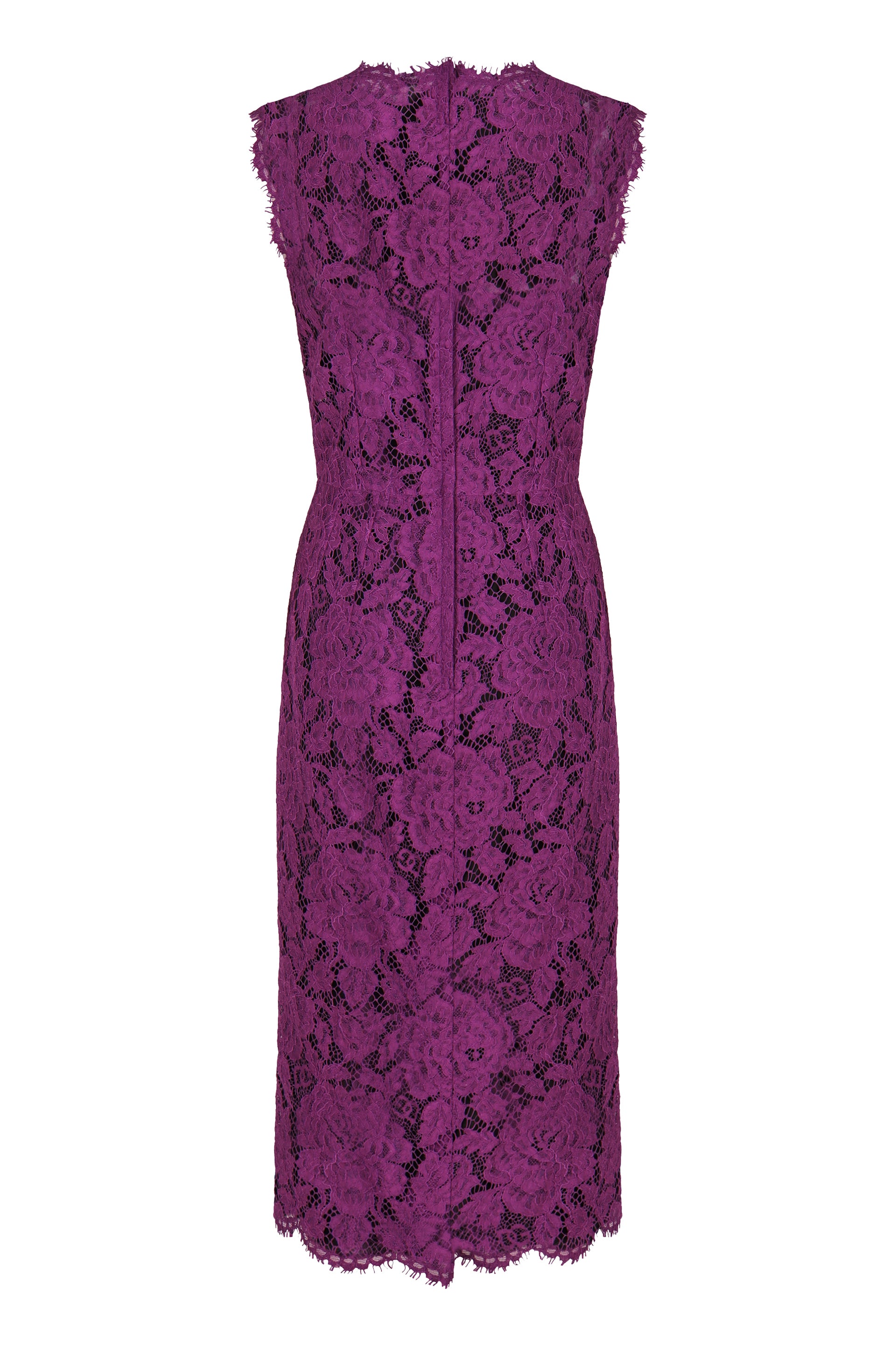 DOLCE & GABBANA Lace Dress with Crepe Petticoat