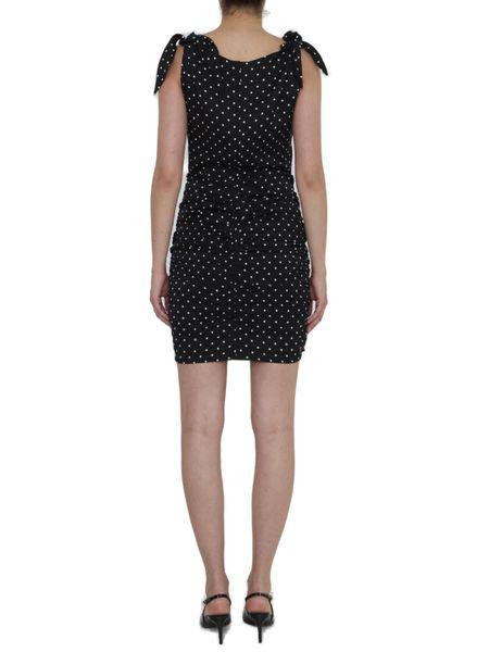 DOLCE & GABBANA Polka-Dot Print Silk Mini Dress