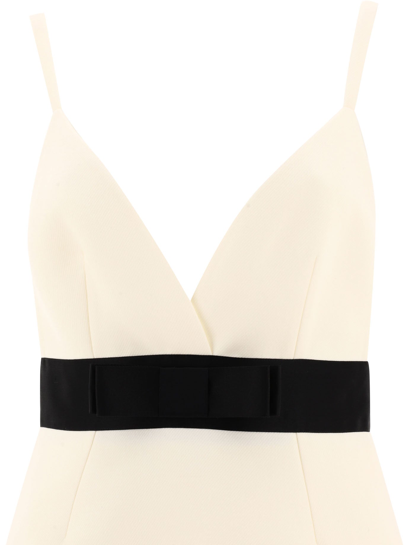 DOLCE & GABBANA Chic Woolen Mini Dress with Satin Belt and Straps