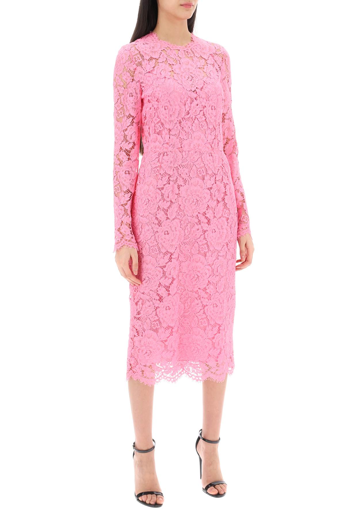DOLCE & GABBANA Lace Long Sleeve Dress