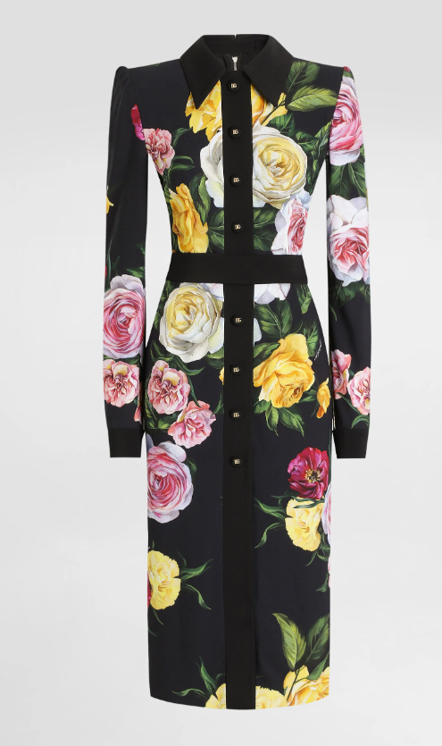 DOLCE & GABBANA Mini Peonie Rose Dress for Women