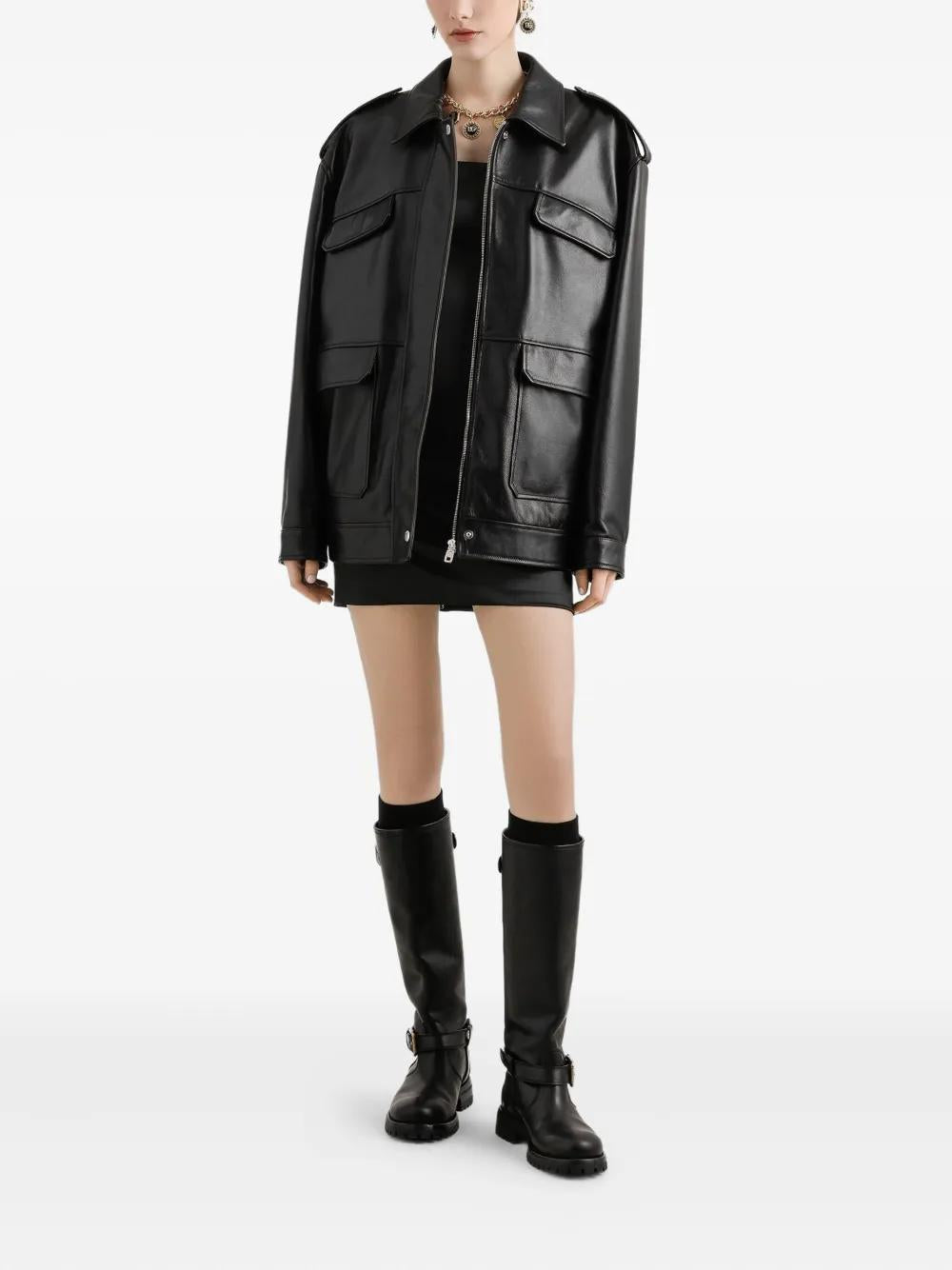 DOLCE & GABBANA Form-Fitting Satin Slip Dress with Adjustable Straps