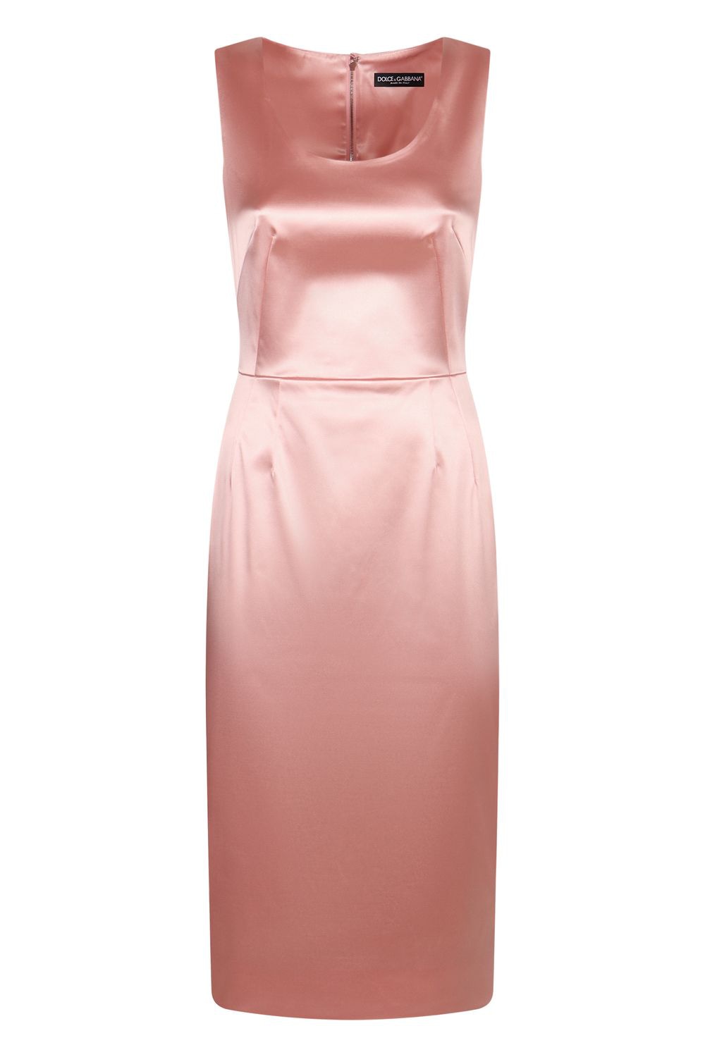 DOLCE & GABBANA Satin Dress with Back Slit