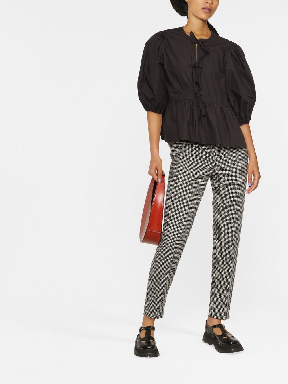 GANNI Women’s Cotton Peplum Mini Top