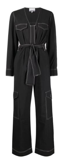 GANNI Cotton Blend Mini Dress for Women