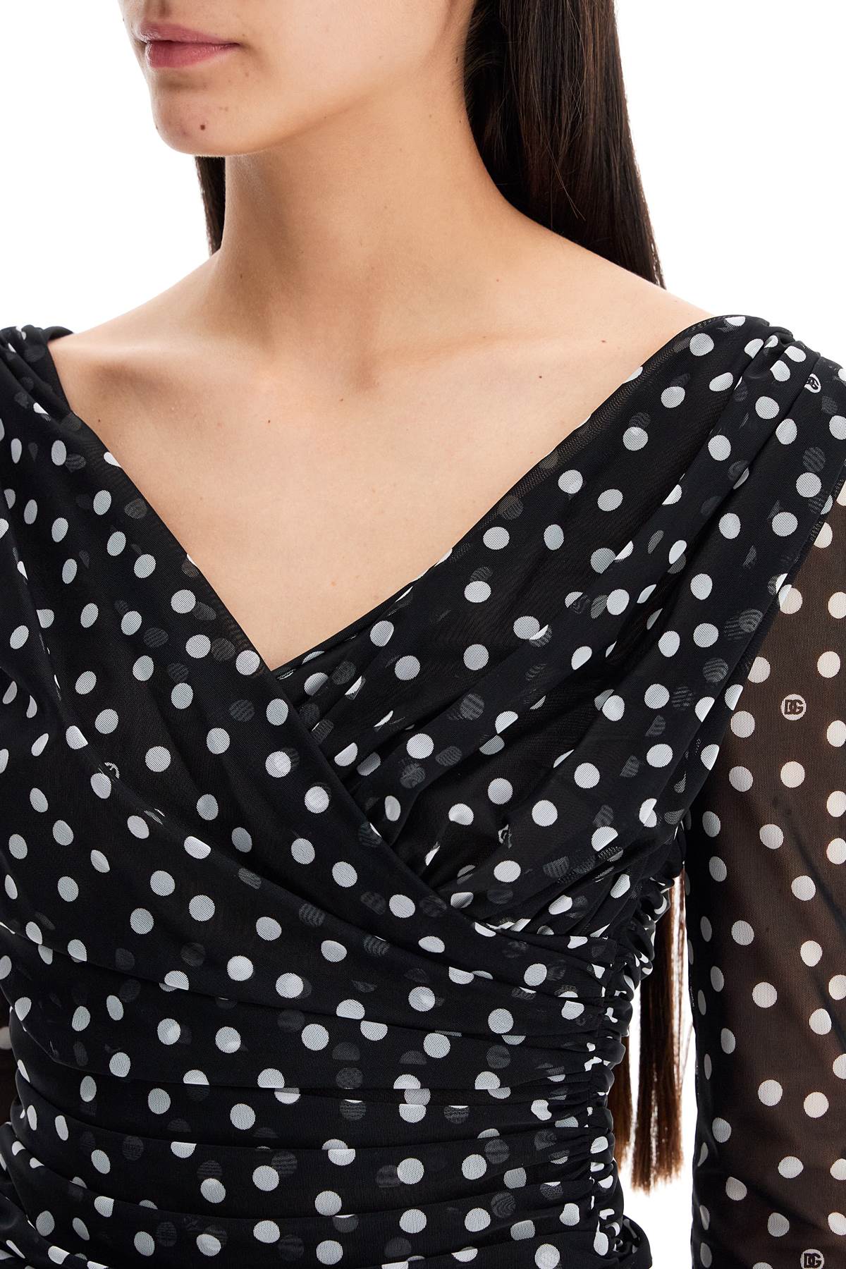 DOLCE & GABBANA Polka-Dot Tulle Top for Women