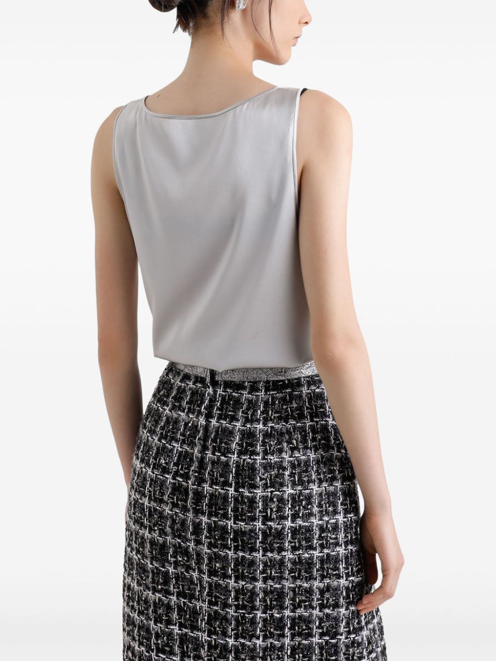 DOLCE & GABBANA Stretch Satin Women's Tank Top