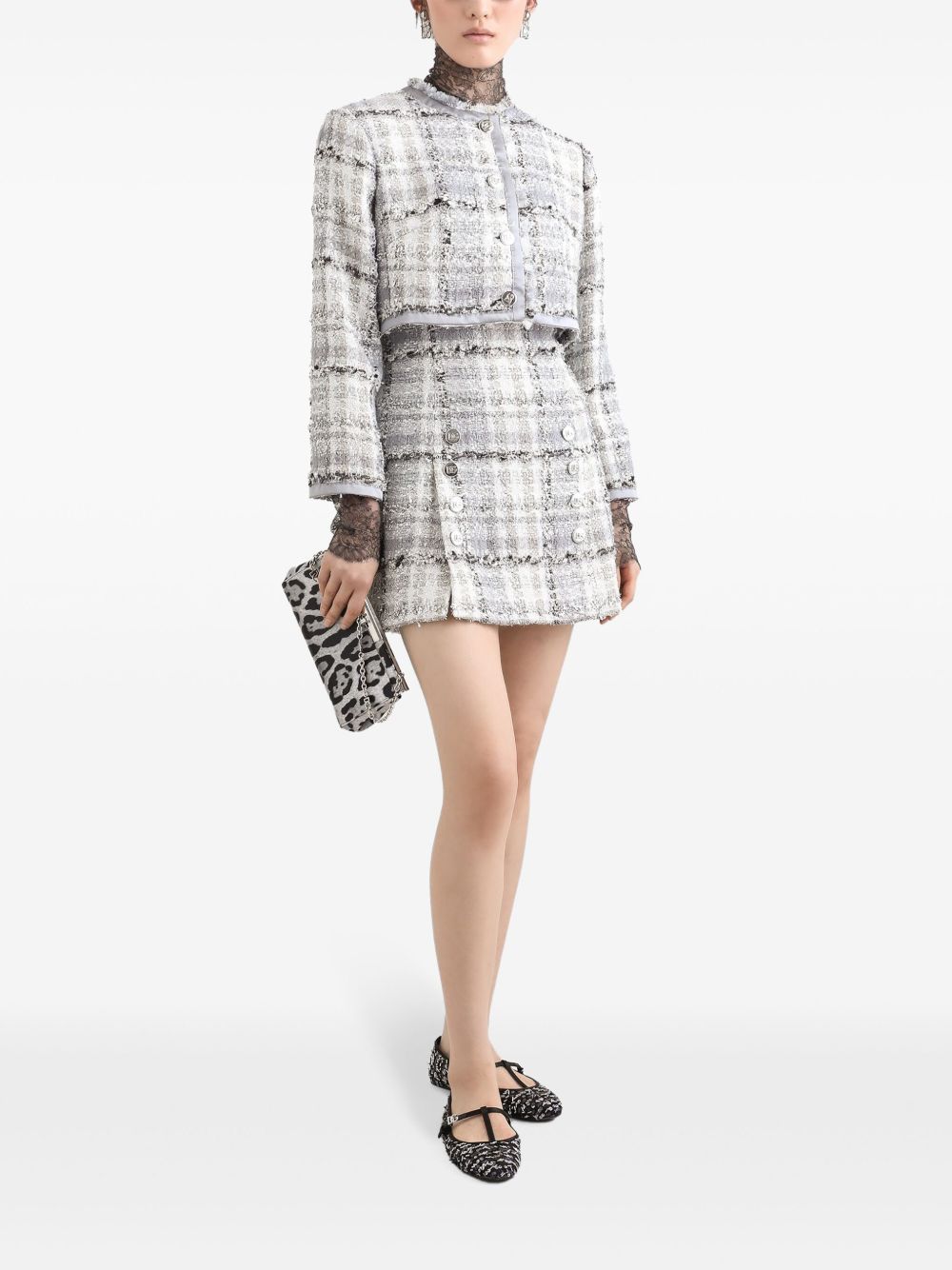 DOLCE & GABBANA Floral Lace High Neck Top